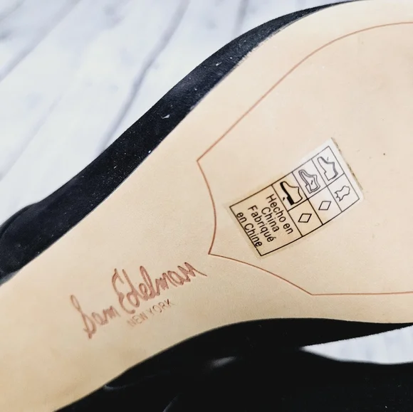 SAM EDELMAN | leather stilleto heel zip pointed toe booties shoes - Picture 11 of 12